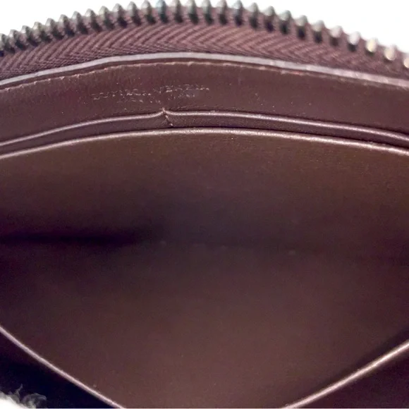 Bottega Veneta Dark Brown Expresso long Leather wallet zip around woven - Picture 9 of 14